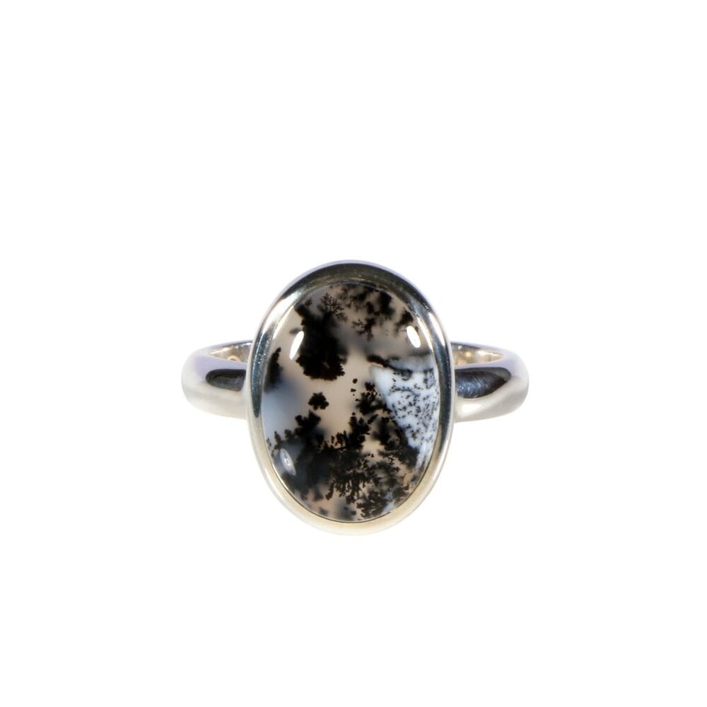 Zilveren ring merliniet maat 18 1/2 | ovaal 1,5 x 1,1 cm Zilveren ring merliniet maat 18 1/2 | ovaal 1,5 x 1,1 cm