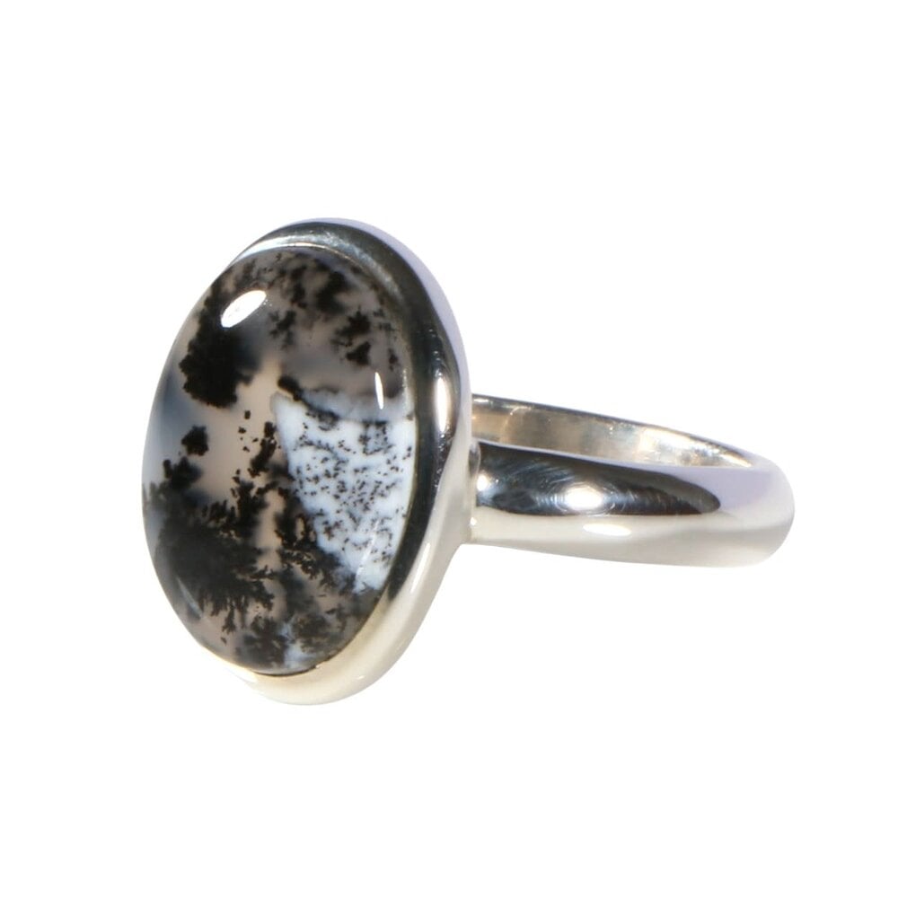 Zilveren ring merliniet maat 18 1/2 | ovaal 1,5 x 1,1 cm Zilveren ring merliniet maat 18 1/2 | ovaal 1,5 x 1,1 cm