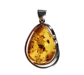 Zilveren hanger barnsteen | druppel 3 x 2,2 cm Zilveren hanger barnsteen | druppel 3 x 2,2 cm