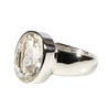 Zilveren ring bergkristal maat 19 1/2 | ovaal facet 1,5 x 1,2 cm Zilveren ring bergkristal maat 19 1/2 | ovaal facet 1,5 x 1,2 cm