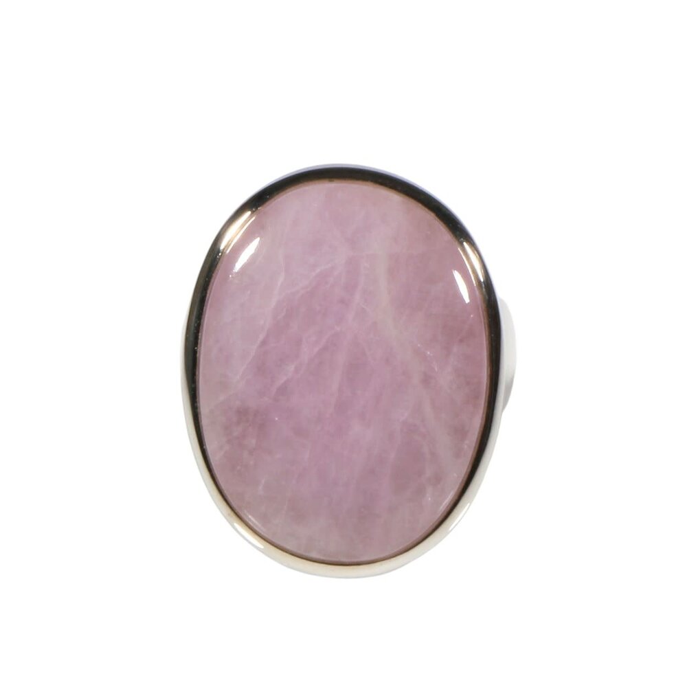 Zilveren ring kunziet maat 18 1/2 | ovaal 2,3 x 1,8 cm