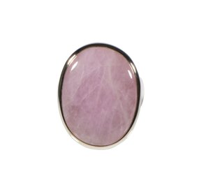 Zilveren ring kunziet maat 18 1/2 | ovaal 2,3 x 1,8 cm