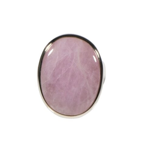 Zilveren ring kunziet maat 18 1/2 | ovaal 2,3 x 1,8 cm