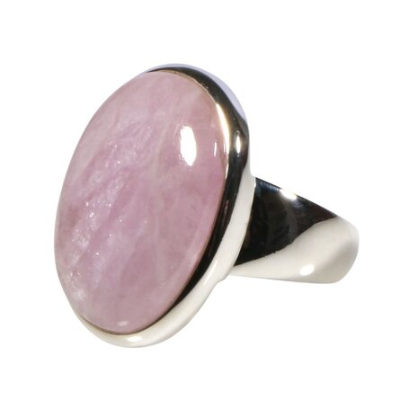 Zilveren ring kunziet maat 18 1/2 | ovaal 2,3 x 1,8 cm