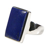 Zilveren ring lapis lazuli maat 18 1/2 | rechthoek 2 x 1,4 cm Zilveren ring lapis lazuli maat 18 1/2 | rechthoek 2 x 1,4 cm