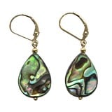 Gold filled oorbellen paua schelp | druppel Gold filled oorbellen paua schelp | druppel