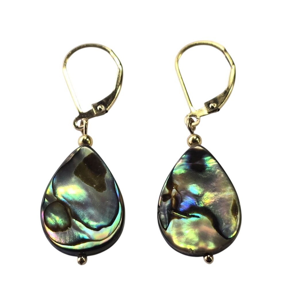 Gold filled oorbellen paua schelp | druppel Gold filled oorbellen paua schelp | druppel