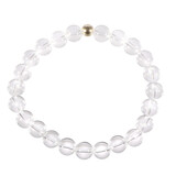 Bergkristal armband met 14k gouden kraal | 8 mm Bergkristal armband met 14k gouden kraal | 8 mm