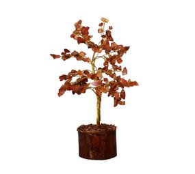 Carneool edelsteen boompje (goudkleurig) 18 cm Carneool edelsteen boompje (goudkleurig) 18 cm