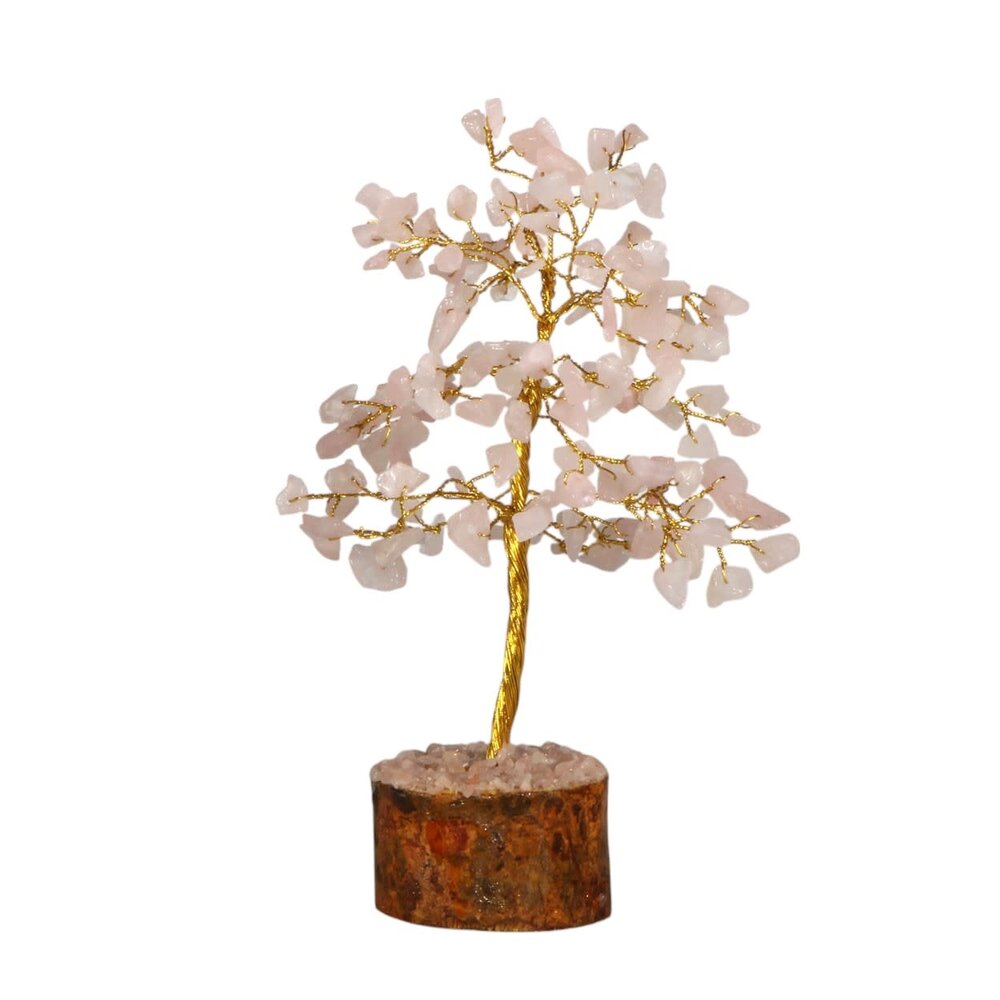 Rozenkwarts edelsteen boompje (goudkleurig) 18 cm Rozenkwarts edelsteen boompje (goudkleurig) 18 cm