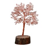 Rozenkwarts edelsteen boompje op hout 23 cm Rozenkwarts edelsteen boompje op hout 23 cm