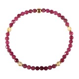 Robijn met citrien gold filled armband 4 mm facet Robijn met citrien gold filled armband 4 mm facet