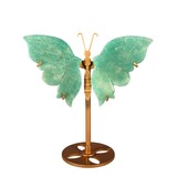 Amazoniet vlinder op gouden standaard 9 x 12 cm Amazoniet vlinder op gouden standaard 9 x 12 cm