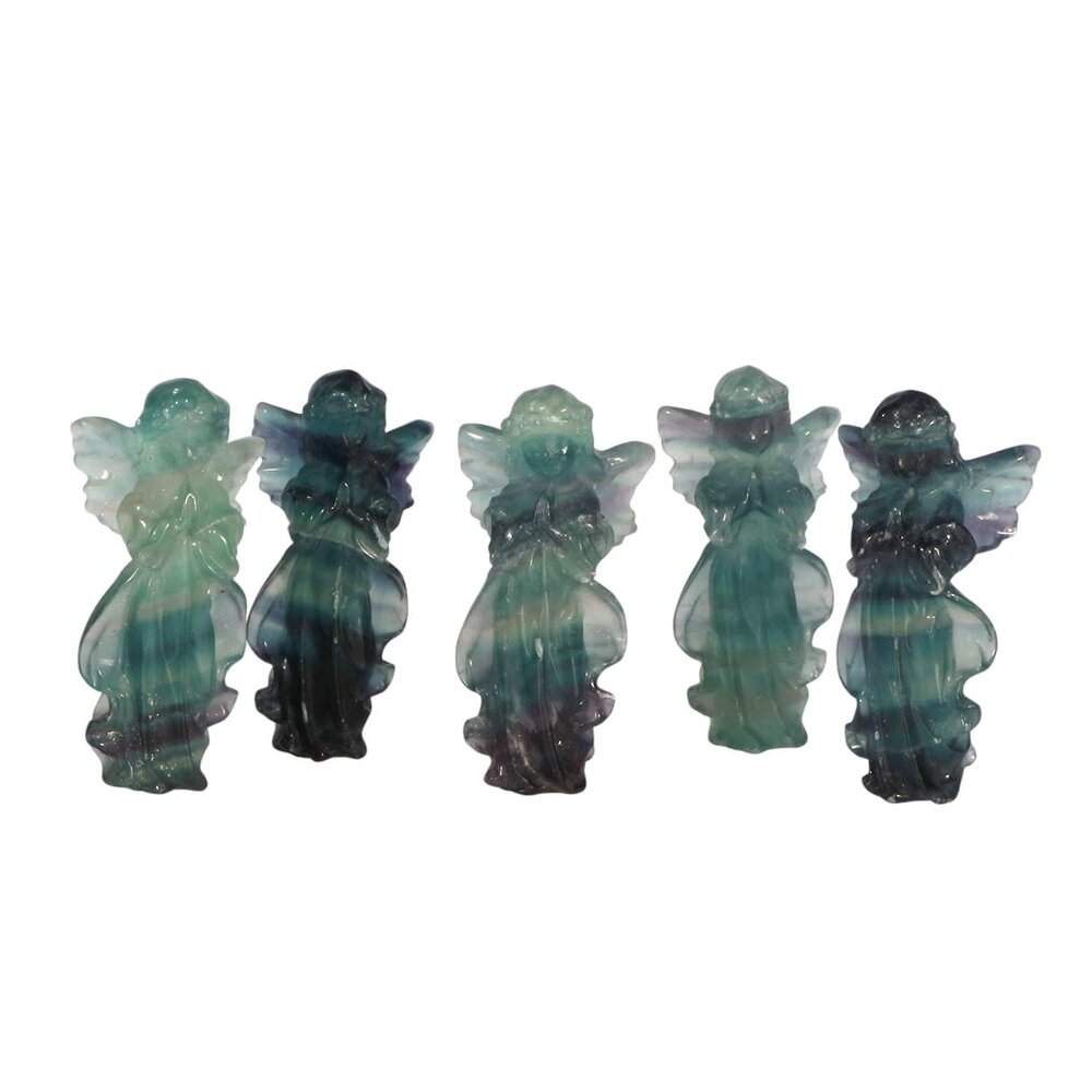 Fluoriet (multi) engel 7 x 3 x 3,5 cm Fluoriet (multi) engel 7 x 3 x 3,5 cm