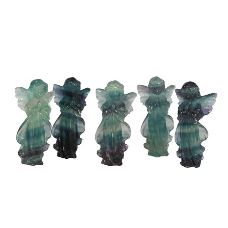 Fluoriet (multi) engel 7 x 3 x 3,5 cm Fluoriet (multi) engel 7 x 3 x 3,5 cm