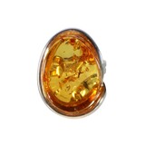 Zilveren ring barnsteen maat 18 1/2 (verstelbaar) | ovaal 2,3 x 1,8 cm Zilveren ring barnsteen maat 18 1/2 (verstelbaar) | ovaal 2,3 x 1,8 cm