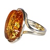 Zilveren ring barnsteen maat 18 1/2 (verstelbaar) | ovaal 2,3 x 1,8 cm Zilveren ring barnsteen maat 18 1/2 (verstelbaar) | ovaal 2,3 x 1,8 cm