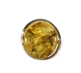 Zilveren ring barnsteen maat 17 1/2 (verstelbaar) | rond 2,2 cm Zilveren ring barnsteen maat 17 1/2 (verstelbaar) | rond 2,2 cm