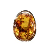 Zilveren ring barnsteen maat 18 (verstelbaar) | ovaal 2,4 x 1,9 cm Zilveren ring barnsteen maat 18 (verstelbaar) | ovaal 2,4 x 1,9 cm