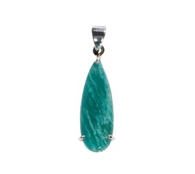 Zilveren hanger amazoniet | druppel 3,3 x 1,2 cm Zilveren hanger amazoniet | druppel 3,3 x 1,2 cm