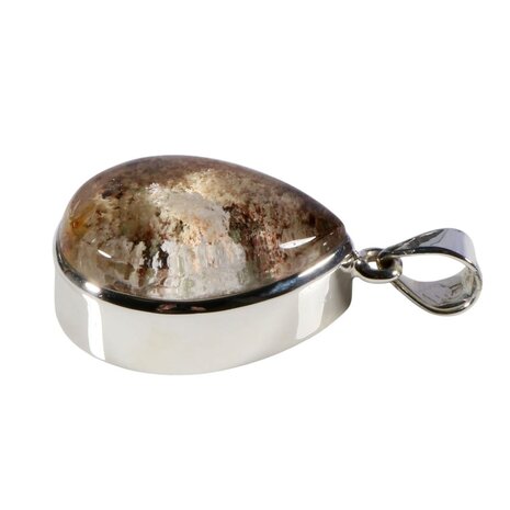 Zilveren hanger sjamaankwarts | druppel 2,7 x 2 cm Zilveren hanger sjamaankwarts | druppel 2,7 x 2 cm