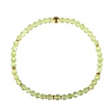 Peridoot gold filled armband 4 mm facet | op elastiek Peridoot gold filled armband 4 mm facet | op elastiek