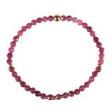 Robijn gold filled armband 4 mm facet | op elastiek Robijn gold filled armband 4 mm facet | op elastiek