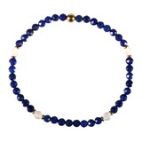 Lapis lazuli met rozenkwarts gold filled armband 4 mm facet Lapis lazuli met rozenkwarts gold filled armband 4 mm facet