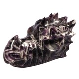 Amethist (chevron) draken schedel 25 x 11,5 x 13 cm | 3680 gram Amethist (chevron) draken schedel 25 x 11,5 x 13 cm | 3680 gram