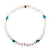 Rozenkwarts met apatiet gold filled armband 4 mm facet Rozenkwarts met apatiet gold filled armband 4 mm facet