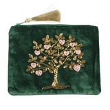Fluwelen etui groen levensboom