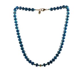 Gold filled ketting lapis lazuli met gekleurde magnesiet Gold filled ketting lapis lazuli met gekleurde magnesiet