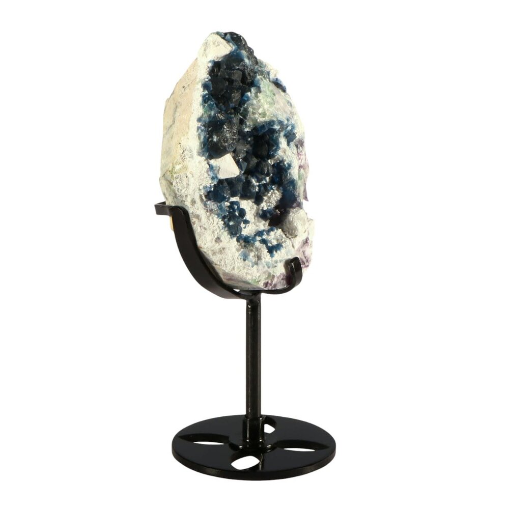 Fluoriet (blauw) cluster op standaard 9 x 6,4 x 4 cm | 367 gram Fluoriet (blauw) cluster op standaard 9 x 6,4 x 4 cm | 367 gram