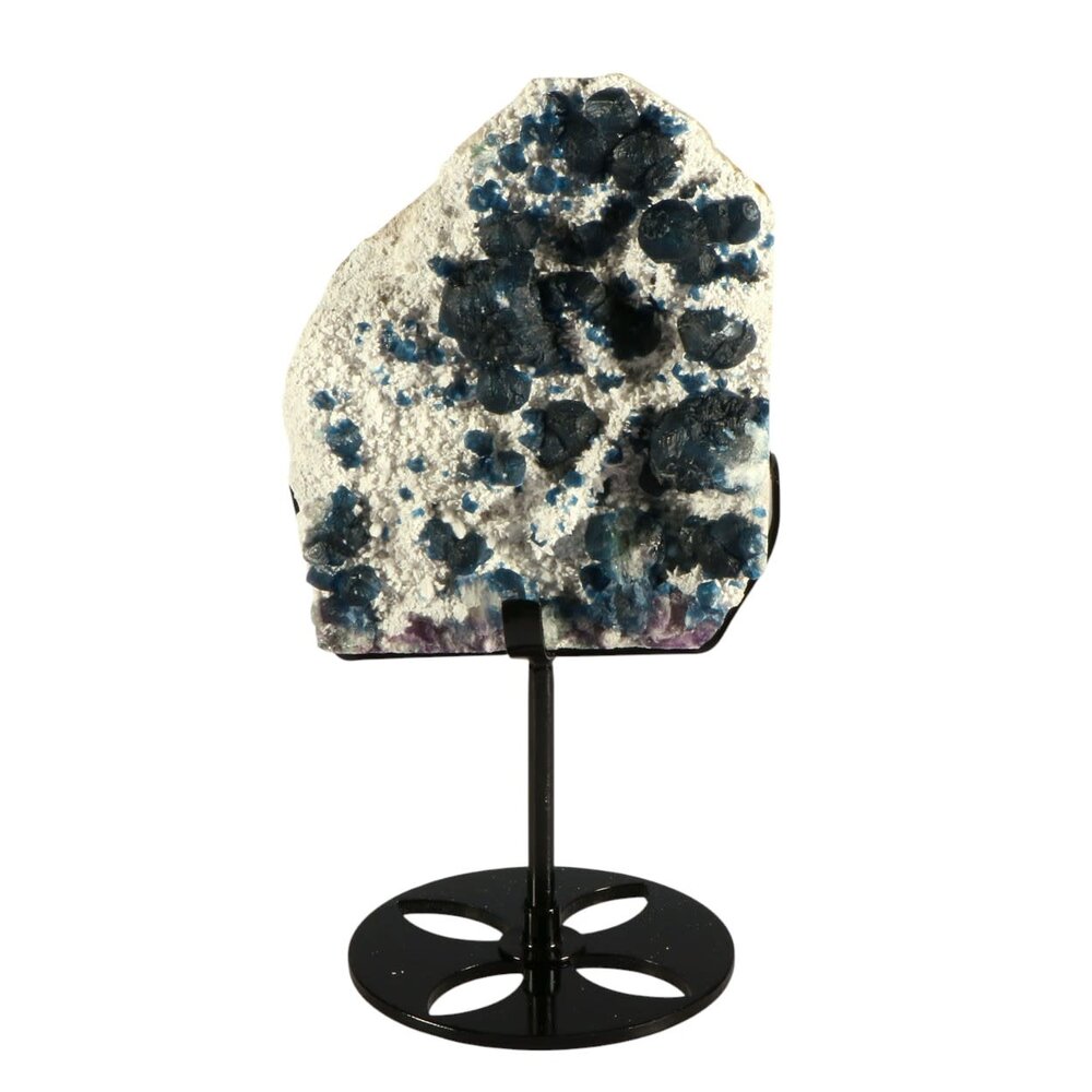 Fluoriet (blauw) cluster op standaard 12 x 9,6 x 4 cm | 794 gram Fluoriet (blauw) cluster op standaard 12 x 9,6 x 4 cm | 794 gram