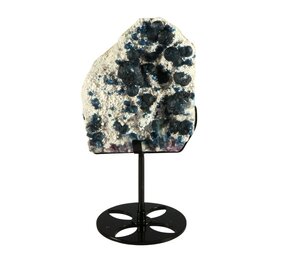 Fluoriet (blauw) cluster op standaard 12 x 9,6 x 4 cm | 794 gram Fluoriet (blauw) cluster op standaard 12 x 9,6 x 4 cm | 794 gram