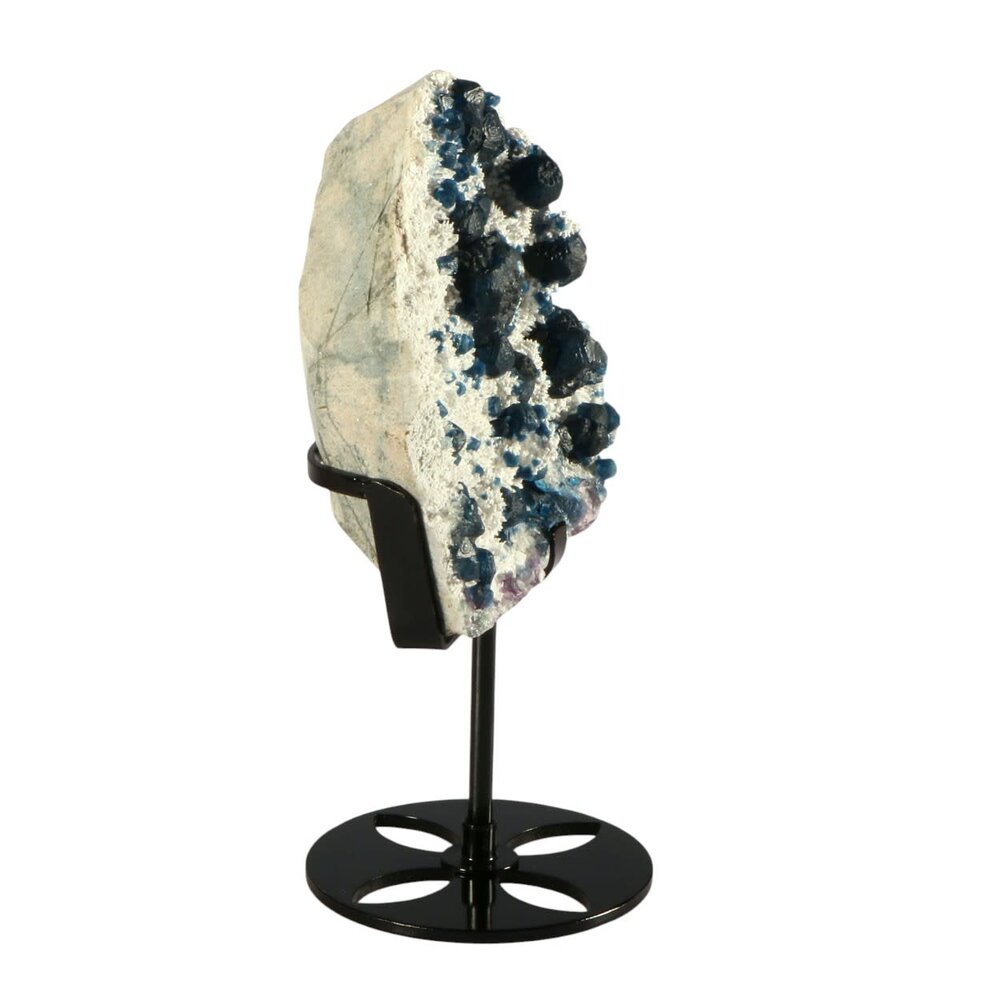 Fluoriet (blauw) cluster op standaard 12 x 9,6 x 4 cm | 794 gram Fluoriet (blauw) cluster op standaard 12 x 9,6 x 4 cm | 794 gram