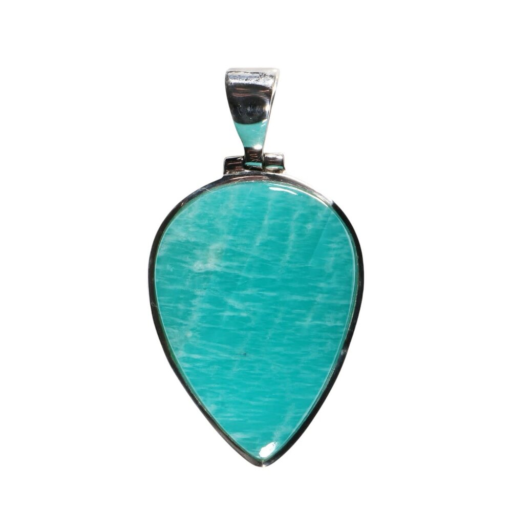 Zilveren hanger amazoniet | druppel 3,3 x 2,4 cm Zilveren hanger amazoniet | druppel 3,3 x 2,4 cm