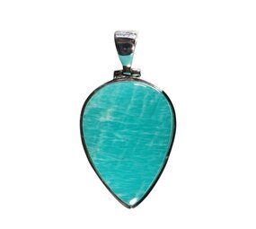 Zilveren hanger amazoniet | druppel 3,3 x 2,4 cm Zilveren hanger amazoniet | druppel 3,3 x 2,4 cm