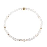 Bergkristal gold filled armband 4 mm facet | op elastiek Bergkristal gold filled armband 4 mm facet | op elastiek