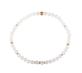 Bergkristal gold filled armband 4 mm facet | op elastiek Bergkristal gold filled armband 4 mm facet | op elastiek