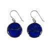 Zilveren oorbellen lapis lazuli | rond 1,9 cm Zilveren oorbellen lapis lazuli | rond 1,9 cm