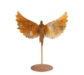Golden healer (limonietkwarts) engel op standaard 21 x 12,5 cm | 580 gram Golden healer (limonietkwarts) engel op standaard 21 x 12,5 cm | 580 gram