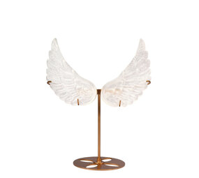 Seleniet engelenvleugels op standaard (goudkleur) 14 x 17,5 cm Seleniet engelenvleugels op standaard (goudkleur) 14 x 17,5 cm