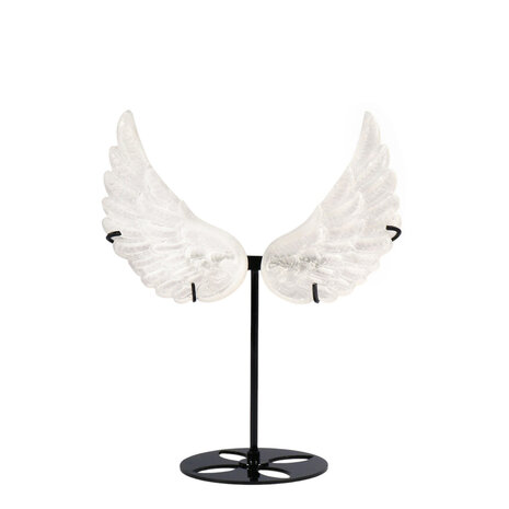 Seleniet engelenvleugels op standaard (zwart) 14 x 17,5 cm Seleniet engelenvleugels op standaard (zwart) 14 x 17,5 cm