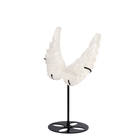 Seleniet engelenvleugels op standaard (zwart) 14 x 17,5 cm Seleniet engelenvleugels op standaard (zwart) 14 x 17,5 cm