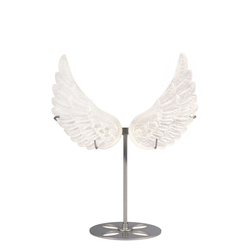 Seleniet engelenvleugels op standaard (zilverkleur) 14 x 17,5 cm Seleniet engelenvleugels op standaard (zilverkleur) 14 x 17,5 cm