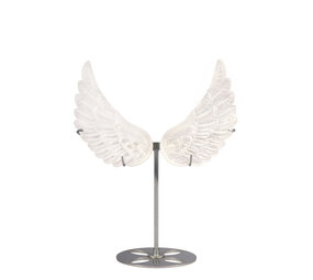 Seleniet engelenvleugels op standaard (zilverkleur) 14 x 17,5 cm Seleniet engelenvleugels op standaard (zilverkleur) 14 x 17,5 cm