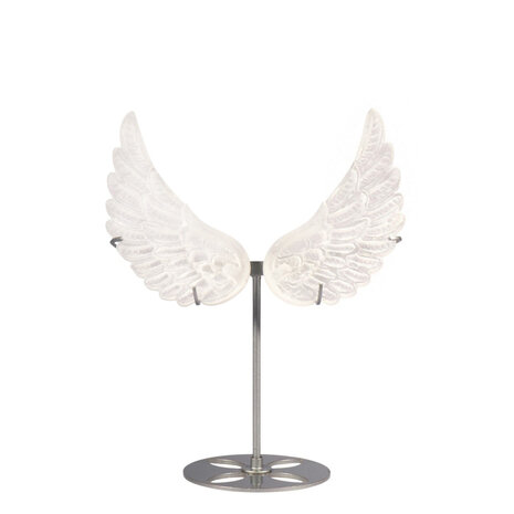 Seleniet engelenvleugels op standaard (zilverkleur) 14 x 17,5 cm Seleniet engelenvleugels op standaard (zilverkleur) 14 x 17,5 cm