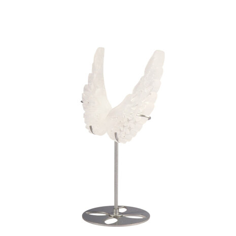 Seleniet engelenvleugels op standaard (zilverkleur) 14 x 17,5 cm Seleniet engelenvleugels op standaard (zilverkleur) 14 x 17,5 cm