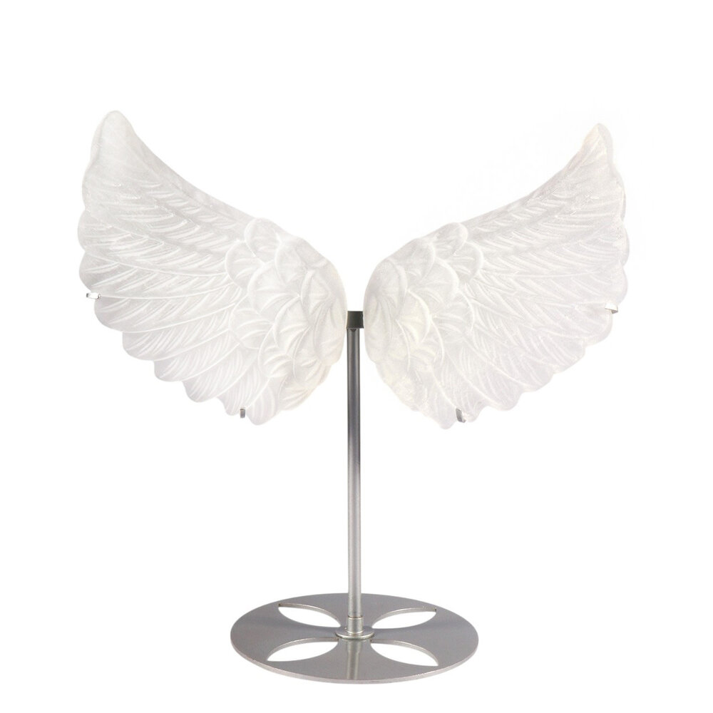 Seleniet engelenvleugels op standaard (zilverkleur) 29 x 31,5 cm | 1248 gram Seleniet engelenvleugels op standaard (zilverkleur) 29 x 31,5 cm | 1248 gram